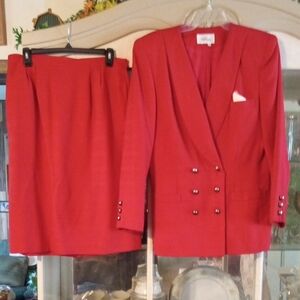 Worthington Red Skirt Set